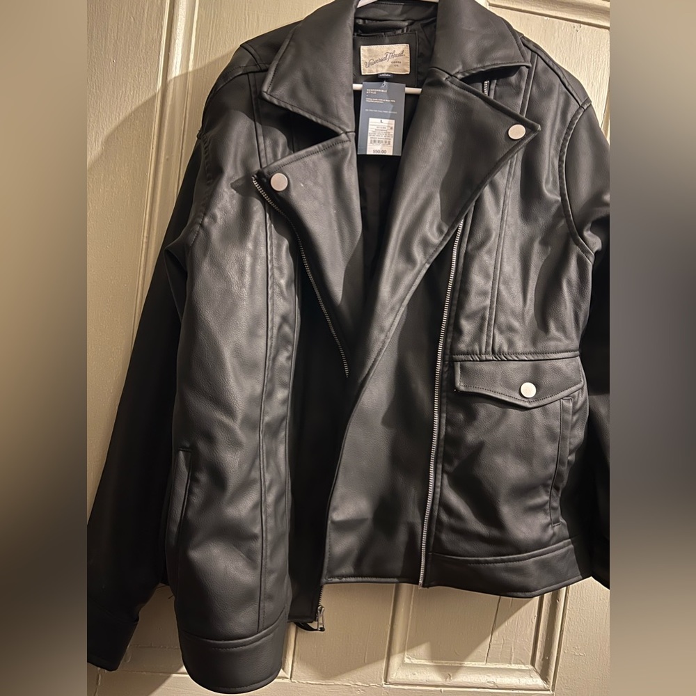 Target Universal Thread Black Leather Jacket - Picture 2 of 4